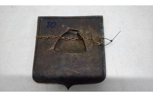 PLAAT IN BRONS, AVELGEM BRANDW.