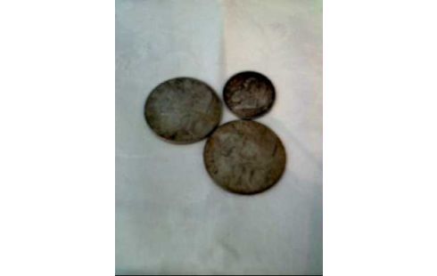 MÜNZE 3-ER SET VERSCHIEDEN SILBER