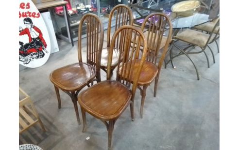 4 CHAISES BISTROT BOIS