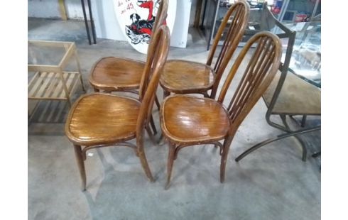 4 CHAISES BISTROT BOIS