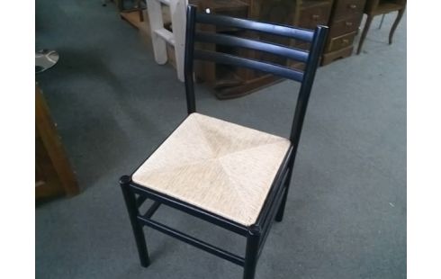 CHAISE NOIRE PAILLEE