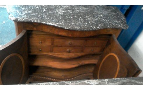 BUFFET 2 TÜREN MARMORSTEIN SCHWARZ