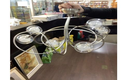 PLAFONNIER LAITON ARGENTÉ