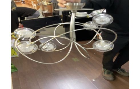 PLAFONNIER LAITON ARGENTÉ