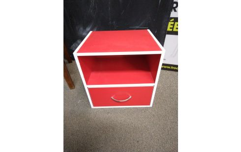 CHEVET ROUGE 1 TIROIR