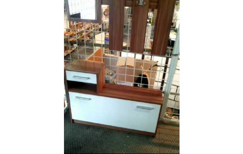 GARDEROBENSET SPIEGEL SCHUHSCHR. BRAUN WEISS