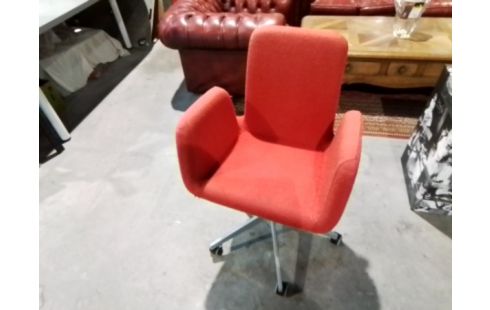FAUTEUIL DE BUREAU TISSU ROUGE