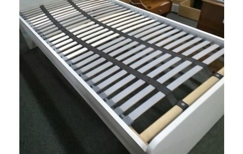 LIT BOIS BLANC 90X200 AVEC SOMMIER A LATTES