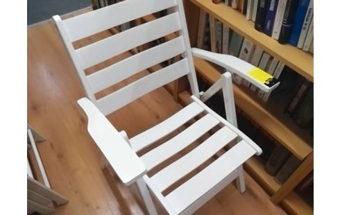 FAUTEUIL BLANC PLIANT BOIS