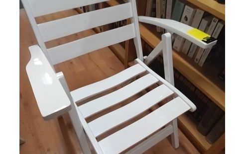 FAUTEUIL BLANC PLIANT BOIS