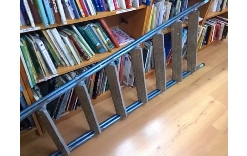 ESCABEAU 8 MARCHES METAL ET BOIS