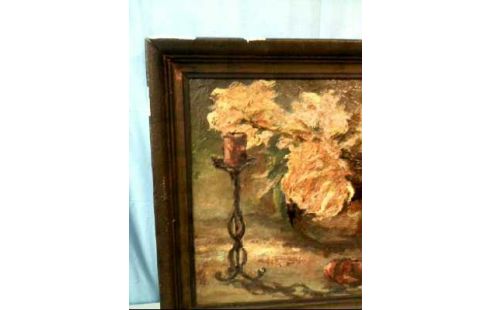 ÖLGEMÄLDE I.R. 1947 STILLLEBEN BLUMENST.