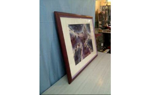 KUNSTDRUCK IR. SIGN. <ST. FRAI> LILA GOLD