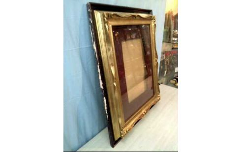 BILDERRAHMEN HOLZ VERZIERT GOLDF. ROT