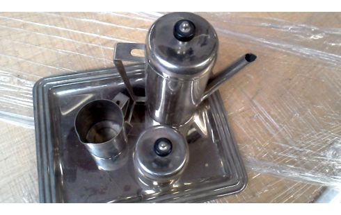 KAFFEESERVICE SILBERN KÖRPER ART DECO.