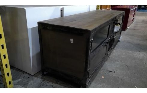 MEUBLE TV INDUSTRIEL BOIS RECYCLE