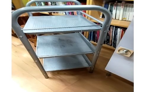 ETAGERE 3 NIVEAUX GRISE