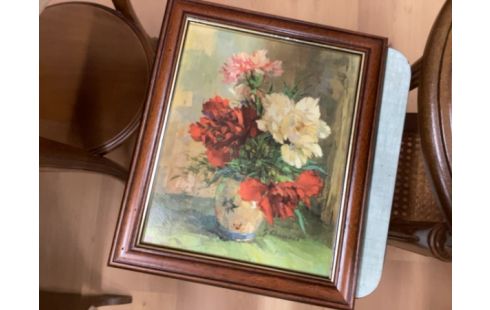 PEINTURE FLEURS EN VASE