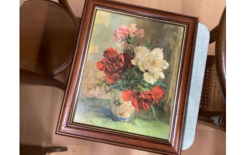 PEINTURE FLEURS EN VASE