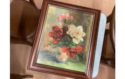 PEINTURE FLEURS EN VASE