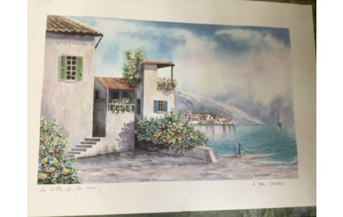 TABLEAU VILLA ET MER