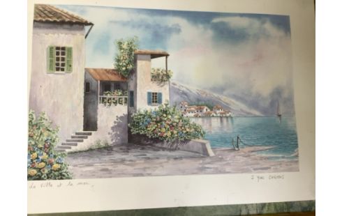 TABLEAU VILLA ET MER