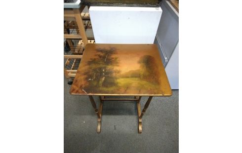 TABLE D'APPOINT DECOR PEINT