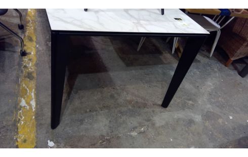 TABLE MODERNE 240CM STYLE MARBRE BLANC