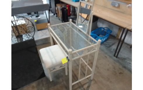 COIFFEUSE VERRES+ TABOURET