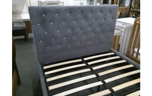 LIT PRESTIGE GRIS 140X190 AVEC LATTES (QLQSTACHES)