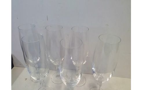 LOT DE 6 FLUTES VERRES