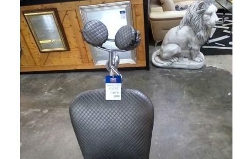 FAUTEUIL DE DENTISTE GRIS CHROME VINTAGE