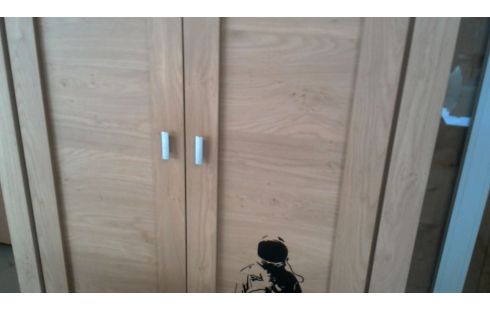 PENDERIE 2 PORTES, , BOIS LOOK