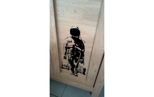 PENDERIE 2 PORTES, , BOIS LOOK