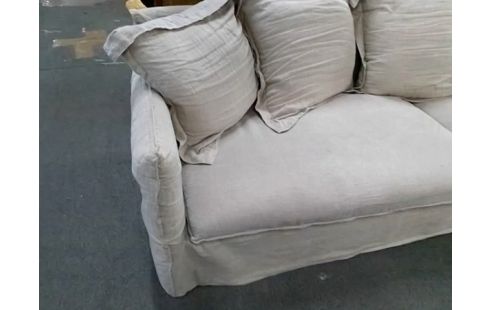 CANAPE 4P TISSU MARRON CLAIR