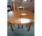 TABLE RONDE BOIS EXOTIQUE 4 ALLONGES