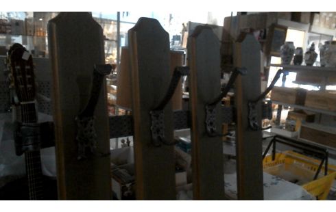 PORTE MANTEAU MURAL VERTE, , BOIS FLEUR