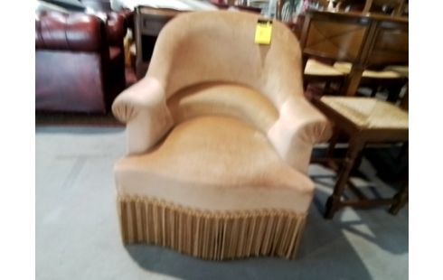 FAUTEUIL CRAPAUD VELOURS OCRE