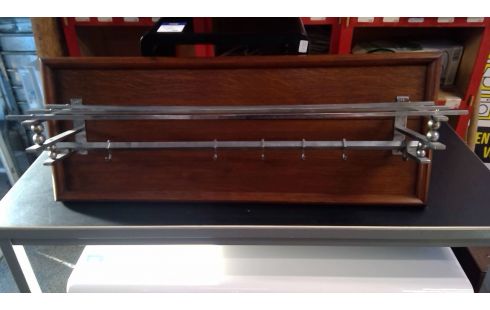 KAPSTOK/HOUT/CHROME  ART DECO