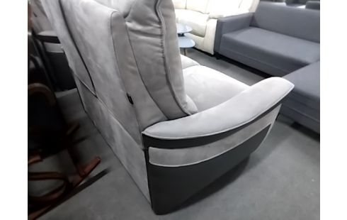 CANAPE 2 places alcantara taupe cuir anthracite