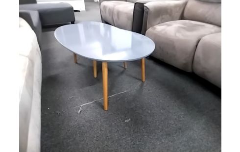 TABLE BASSE Moderne gigognes grises pieds bous