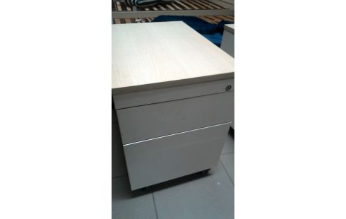 CAISSON DE BUREAU L UNITE BLANCHE, , BOIS LOOK SANS, , CLE