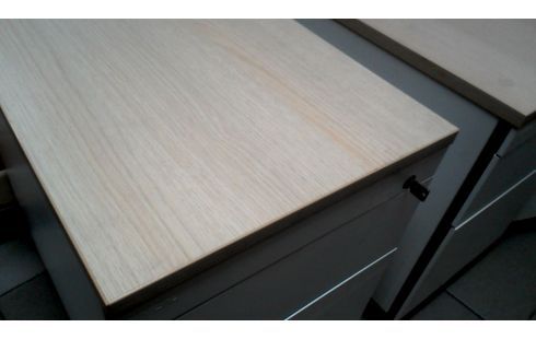 CAISSON DE BUREAU L UNITE BLANCHE, , BOIS LOOK MET, , CLE