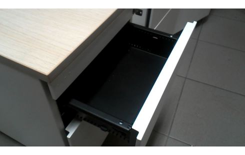 CAISSON DE BUREAU L UNITE BLANCHE, , BOIS LOOK MET, , CLE