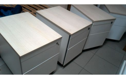 CAISSON DE BUREAU L UNITE BLANCHE, , BOIS LOOK MET, , CLE