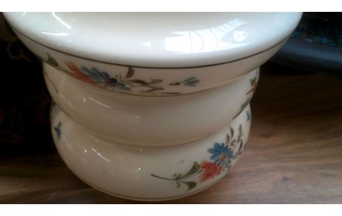 LAMPE GLACE, , LAMPE ANTIQUE BEIGE OPALINE FLEUR