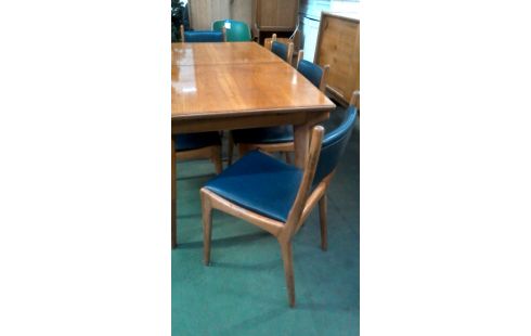 MESA DE COMEDOR AÑADA, , 6 SILLAS ALARGO