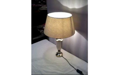 TISCHLAMPE SILBERF. GESCHW. STOFFSCHIRM