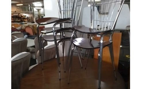 LOT DE 5 CHAISES FORMICA