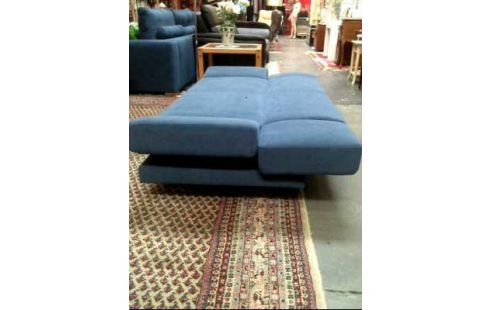 SCHLAFSOFA STOFFBEZUG BLAU VERSTELLBAR